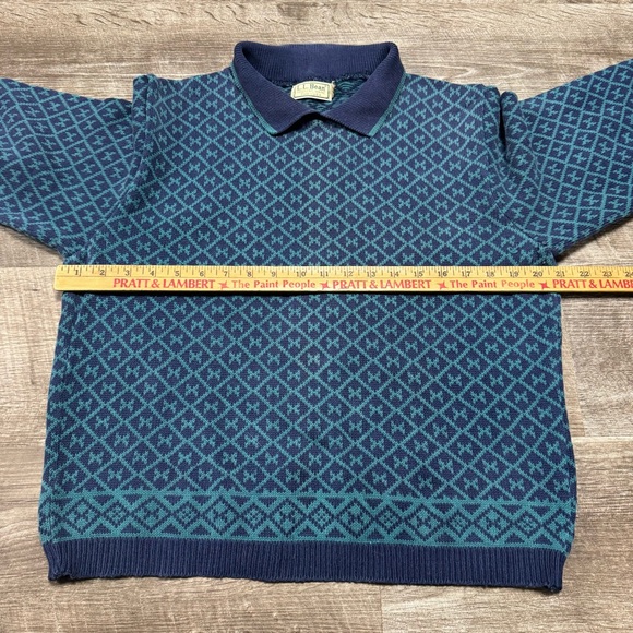 LL Bean Vintage 100% Cotton Sweater Size Large - Picture 6 of 8